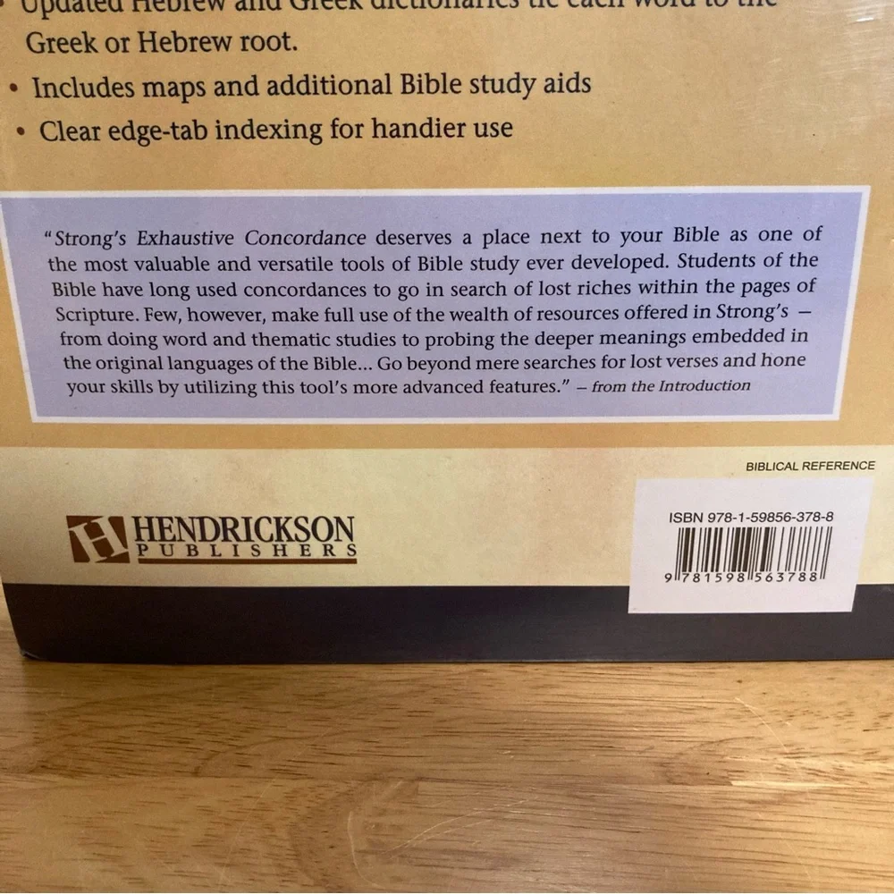 Strong's Exhaustive Concordance of the Bible - Sealed NOS Bible Study Book